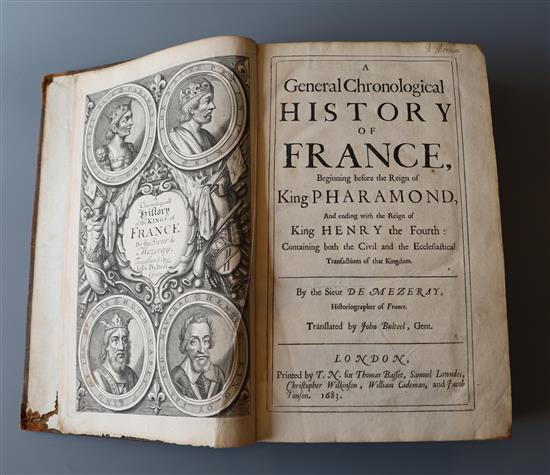 Mezeray, Francois Eudes, Sieur de - General Chronological History of France, 1st edition in English - translated by